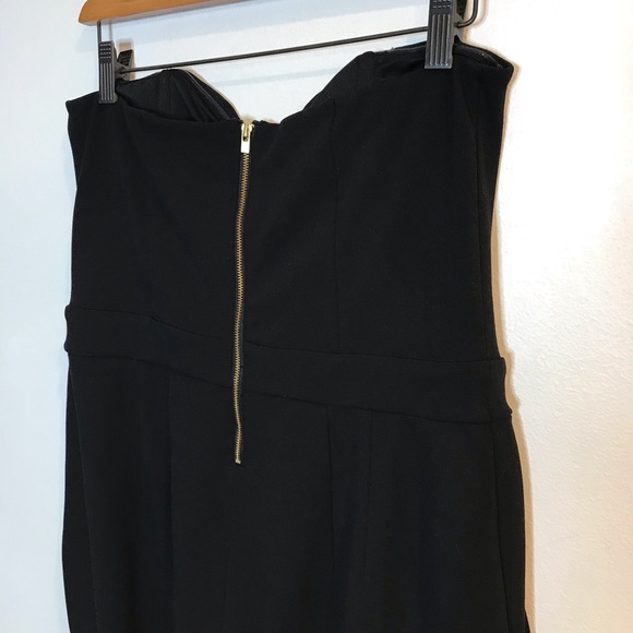 Express Sweetheart Neckline Jumpsuit Black 12 L - Picture 7 of 9